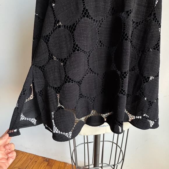 AKRIS PUNTO Black Lace Polka Dot Top - Picture 9 of 13